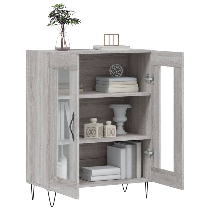 skænk 69,5x34x90 cm konstrueret træ grå sonoma-eg