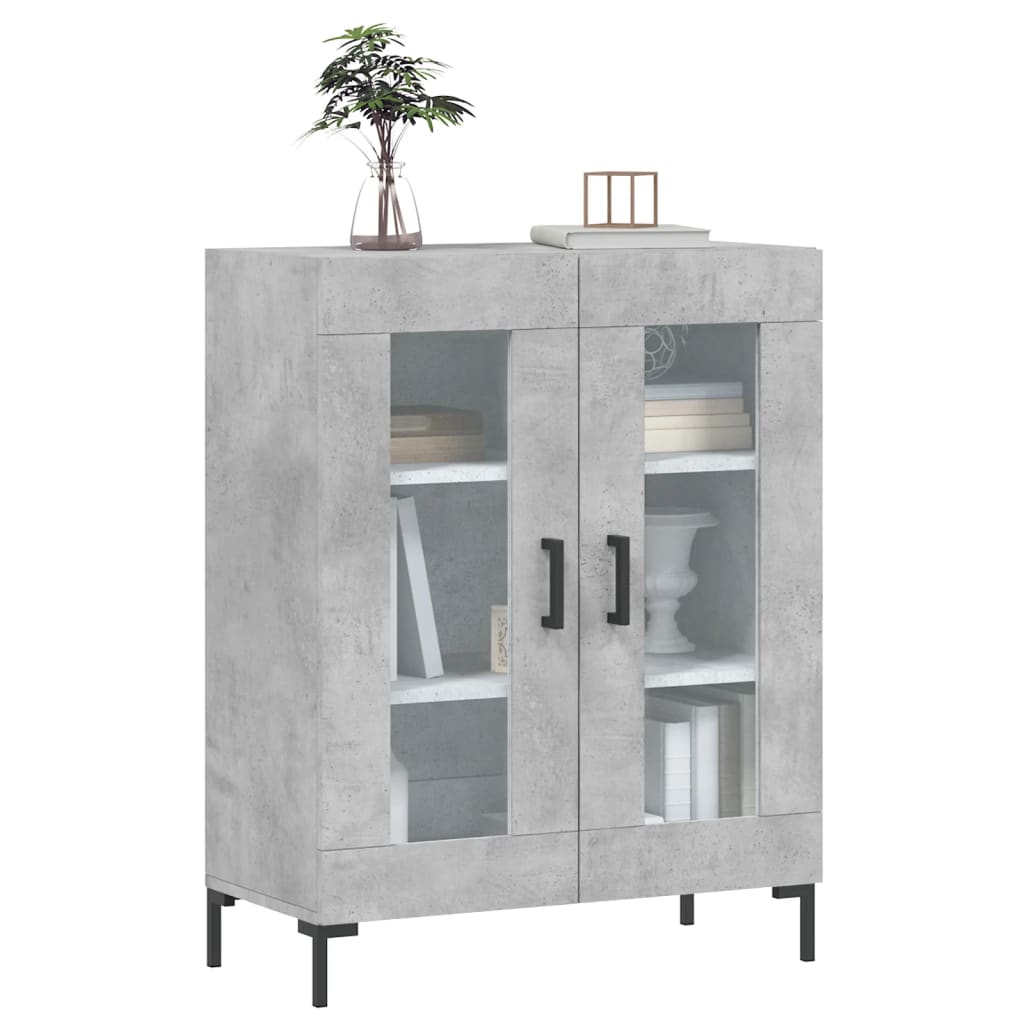 skænk 69,5x34x90 cm konstrueret træ betongrå