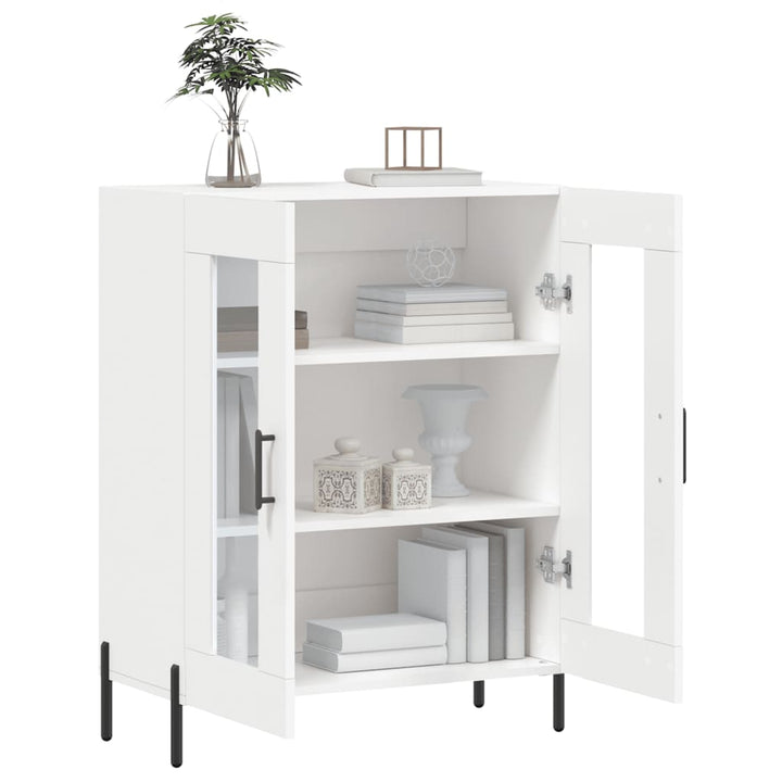 skænk 69,5x34x90 cm konstrueret træ hvid