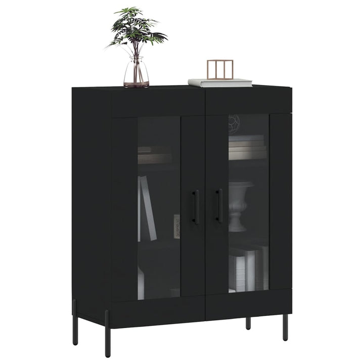 skænk 69,5x34x90 cm konstrueret træ sort