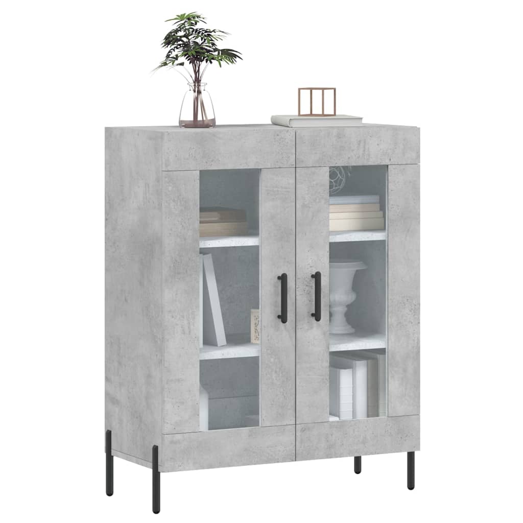 skænk 69,5x34x90 cm konstrueret træ betongrå