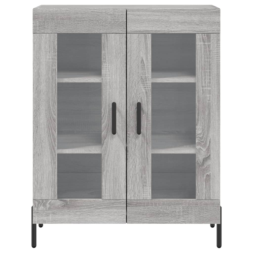 skænk 69,5x34x90 cm konstrueret træ grå sonoma-eg