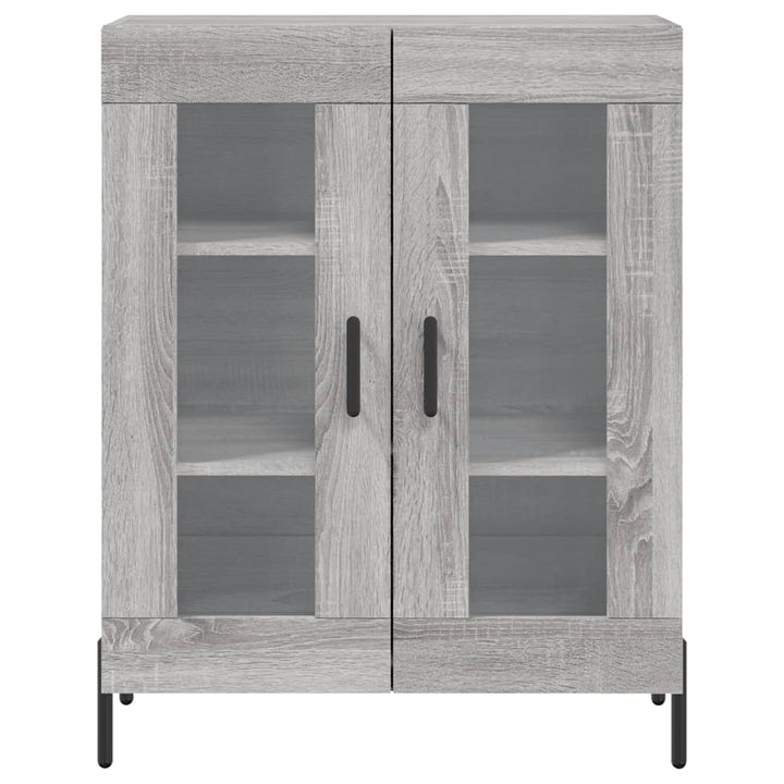 skænk 69,5x34x90 cm konstrueret træ grå sonoma-eg
