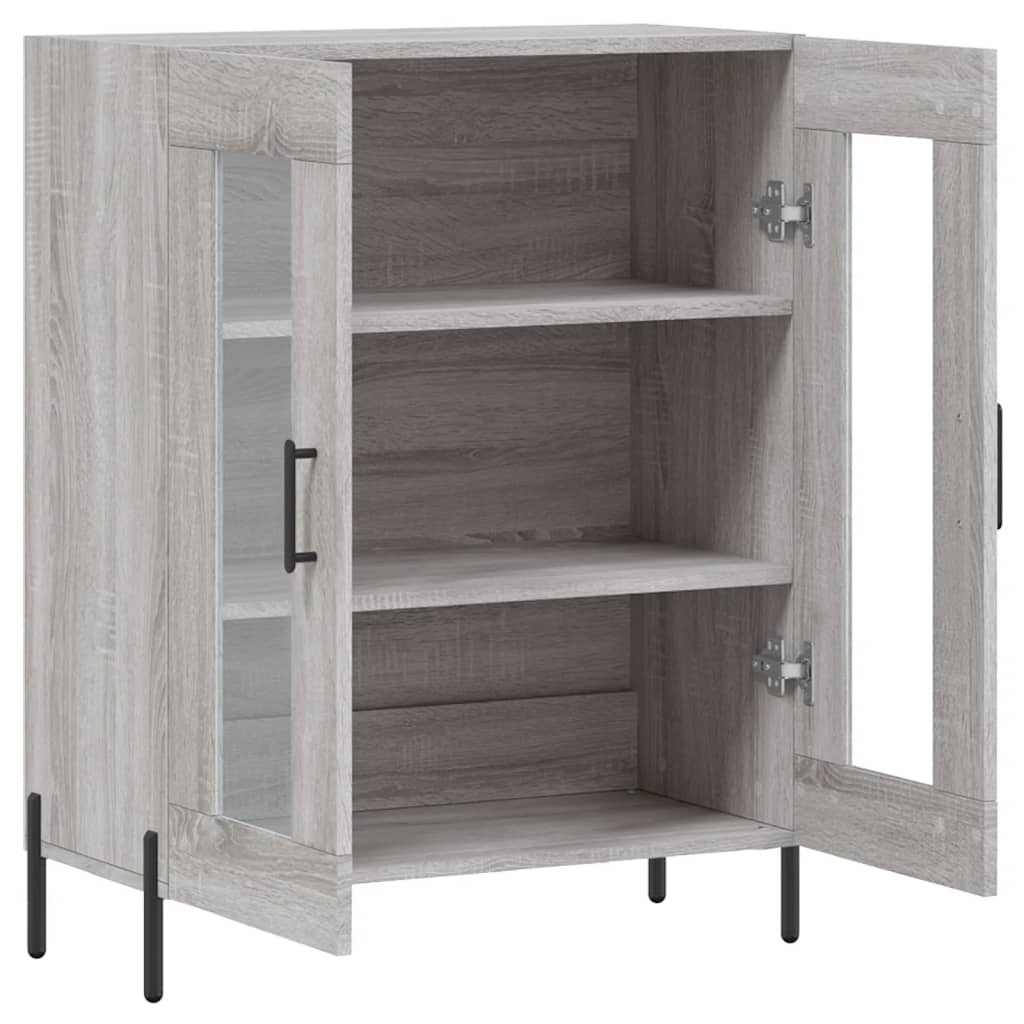 skænk 69,5x34x90 cm konstrueret træ grå sonoma-eg