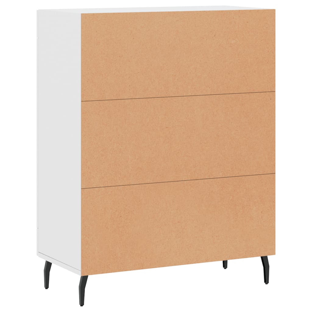 skænk 69,5x34x90 cm konstrueret træ hvid
