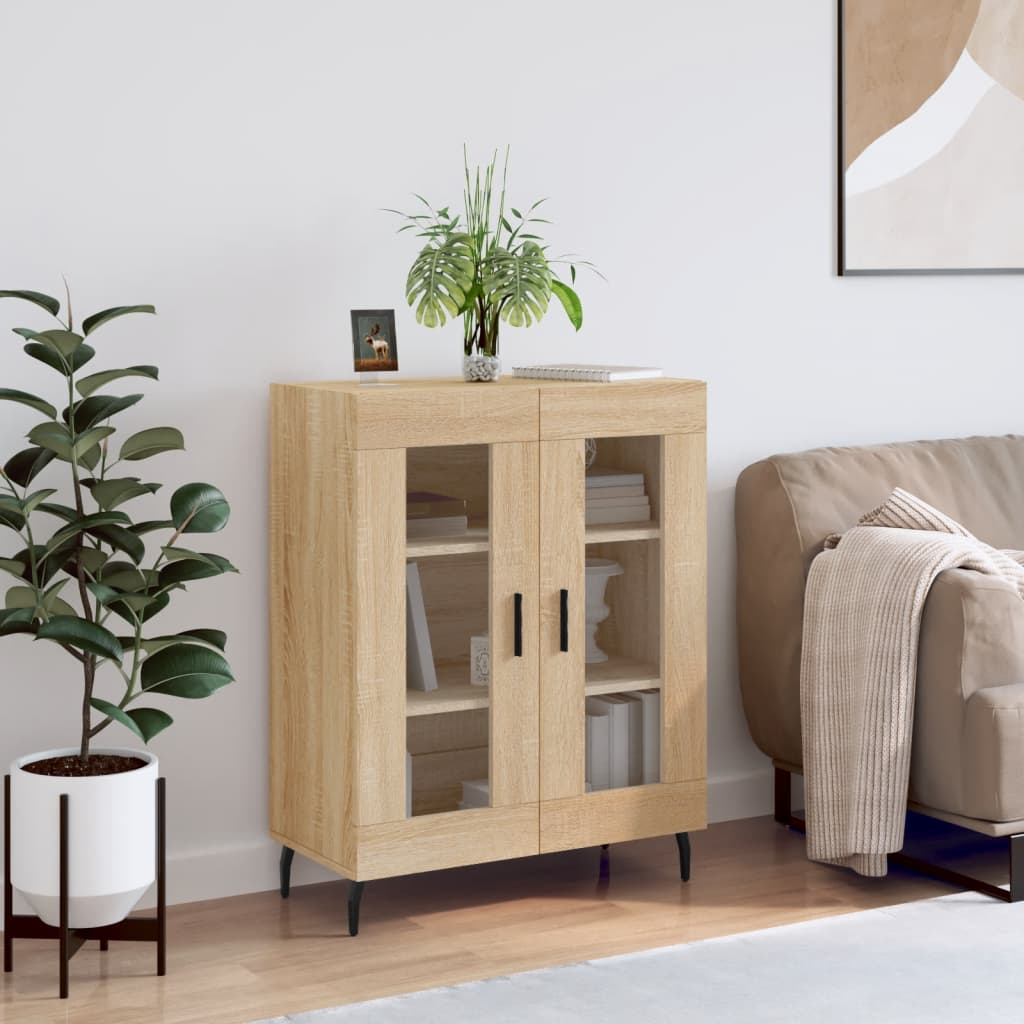skænk 69,5x34x90 cm konstrueret træ sonoma-eg