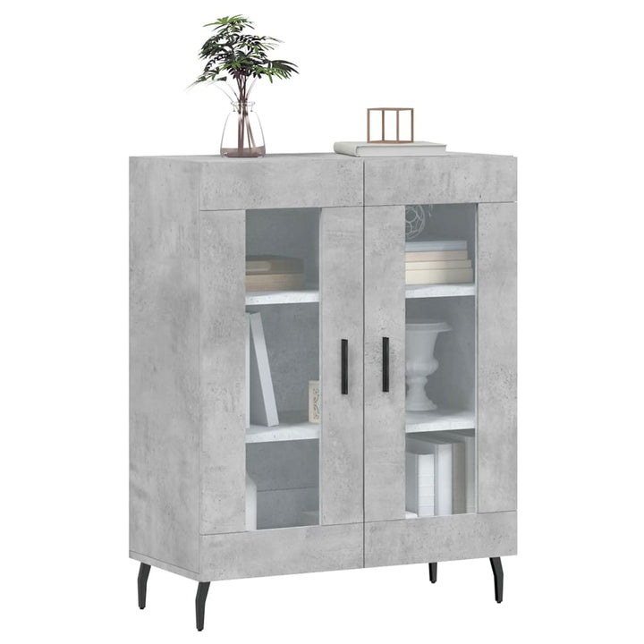 skænk 69,5x34x90 cm konstrueret træ betongrå