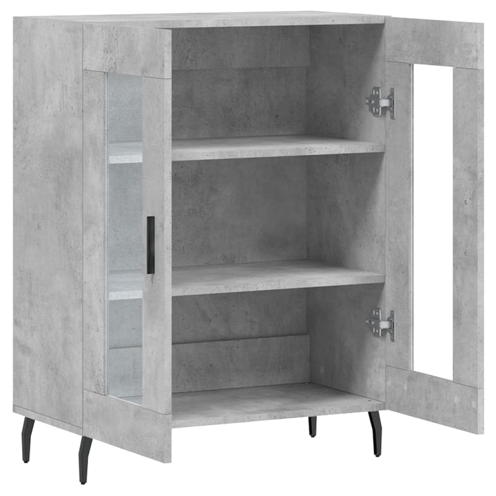 skænk 69,5x34x90 cm konstrueret træ betongrå
