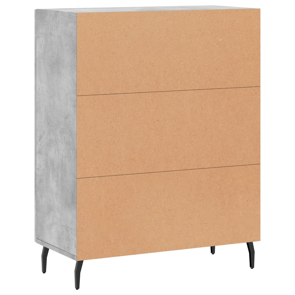 skænk 69,5x34x90 cm konstrueret træ betongrå