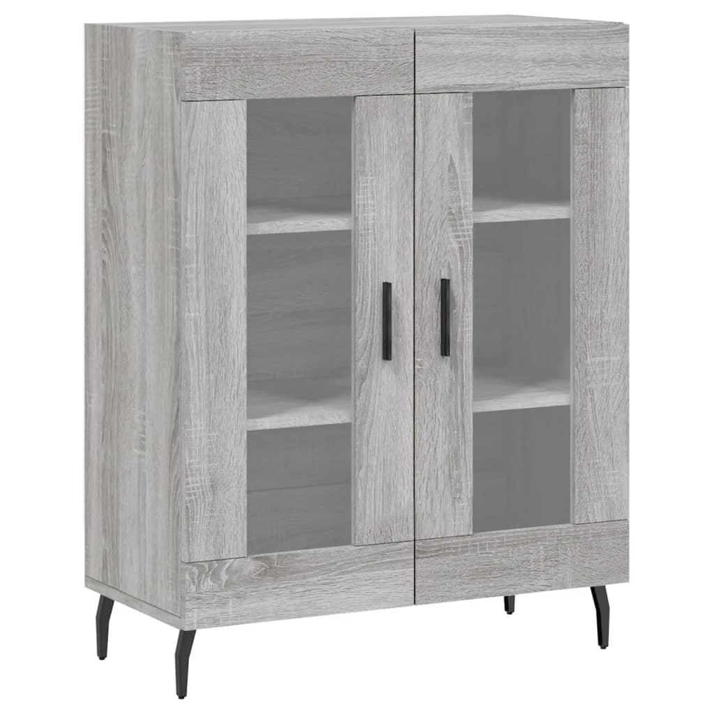 skænk 69,5x34x90 cm konstrueret træ grå sonoma-eg
