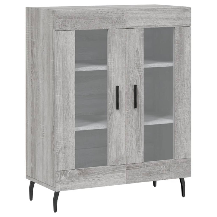 skænk 69,5x34x90 cm konstrueret træ grå sonoma-eg