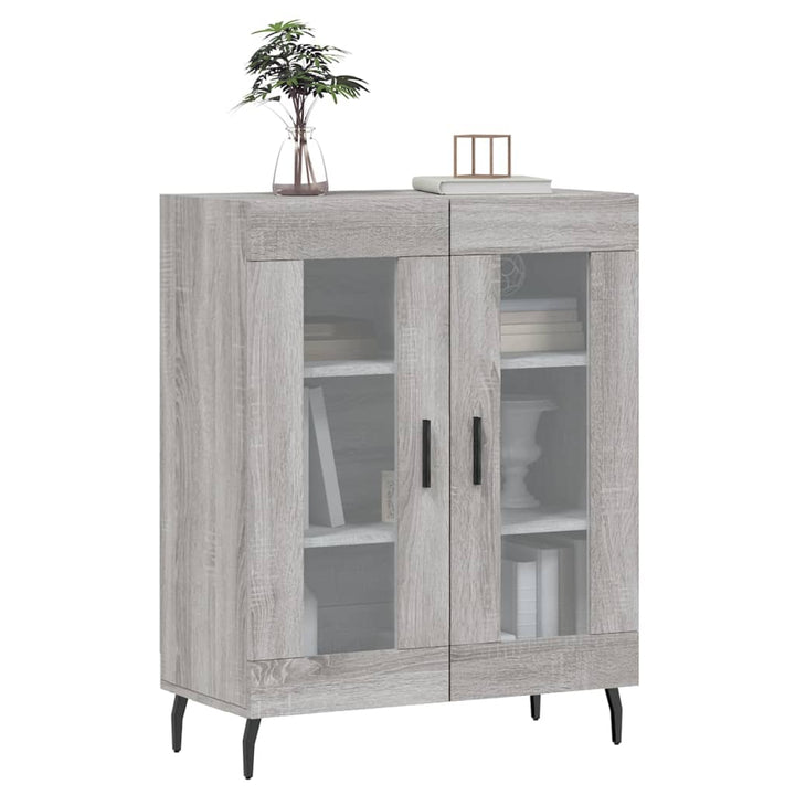 skænk 69,5x34x90 cm konstrueret træ grå sonoma-eg