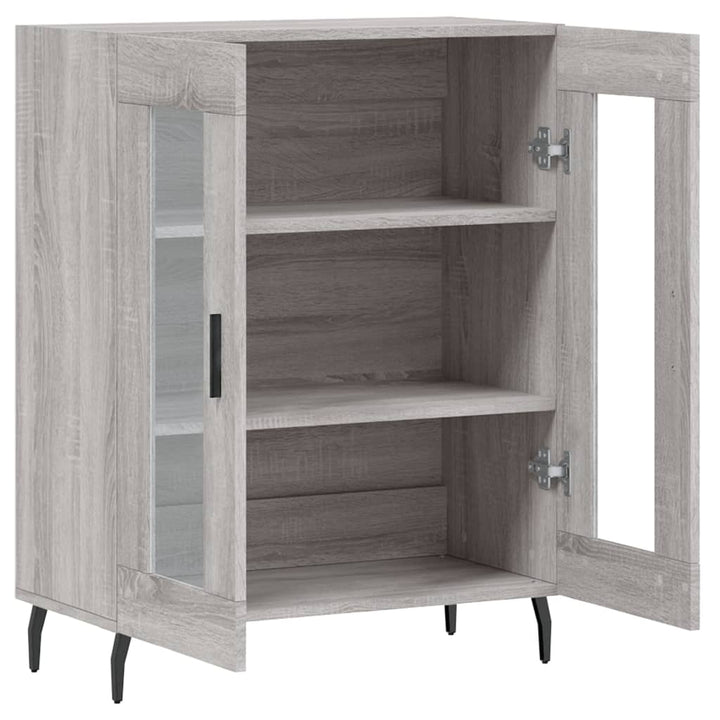 skænk 69,5x34x90 cm konstrueret træ grå sonoma-eg