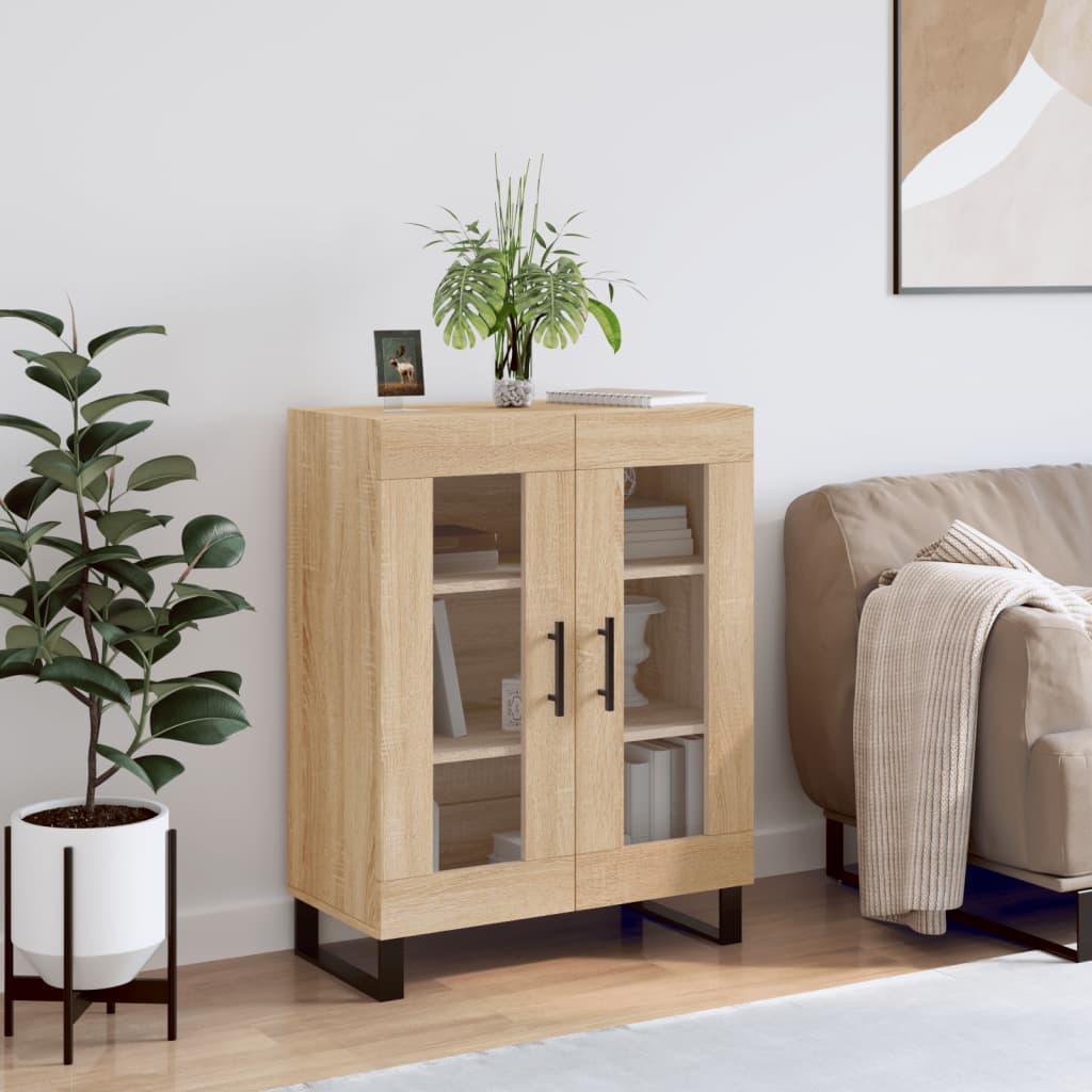skænk 69,5x34x90 cm konstrueret træ sonoma-eg