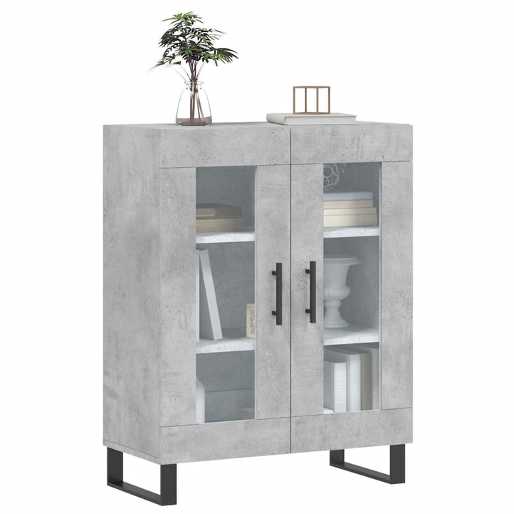 skænk 69,5x34x90 cm konstrueret træ betongrå