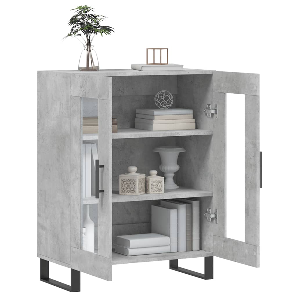 skænk 69,5x34x90 cm konstrueret træ betongrå