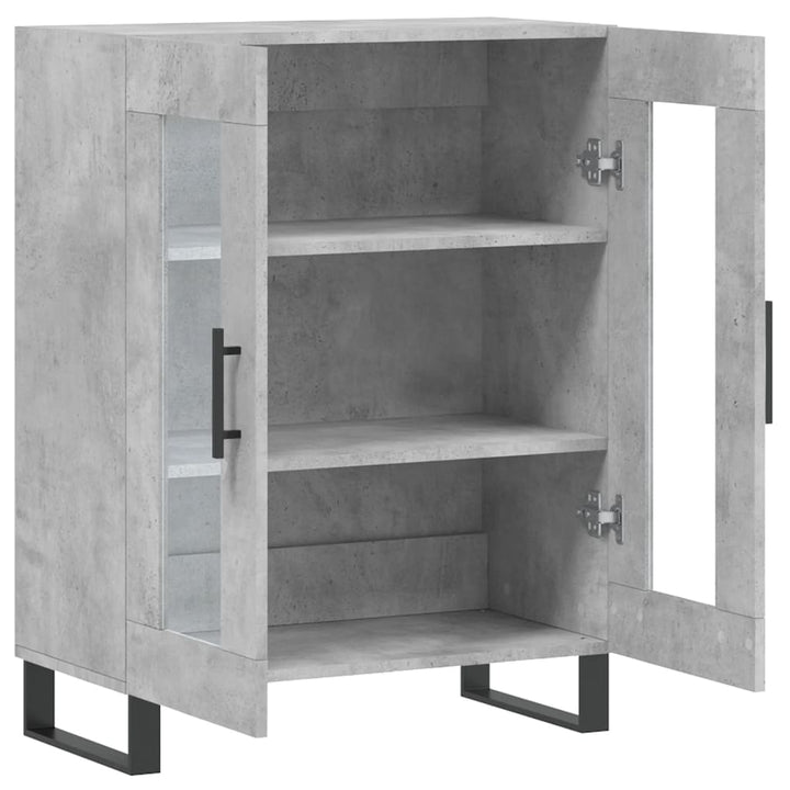 skænk 69,5x34x90 cm konstrueret træ betongrå
