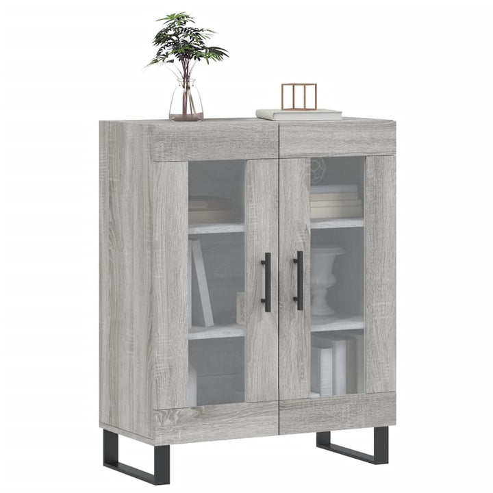 skænk 69,5x34x90 cm konstrueret træ grå sonoma-eg