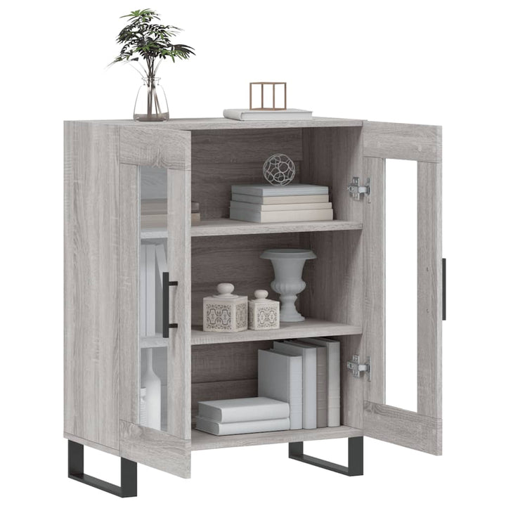 skænk 69,5x34x90 cm konstrueret træ grå sonoma-eg