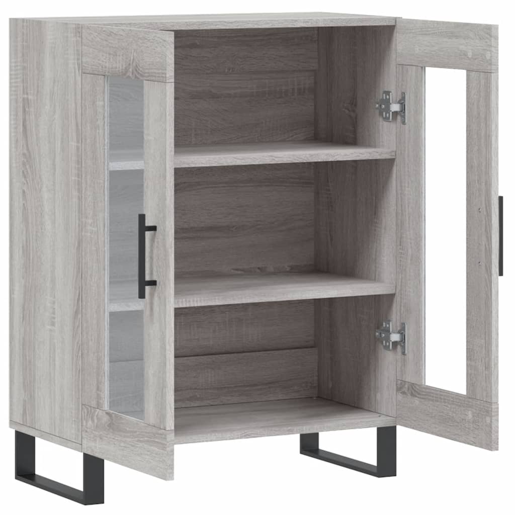 skænk 69,5x34x90 cm konstrueret træ grå sonoma-eg