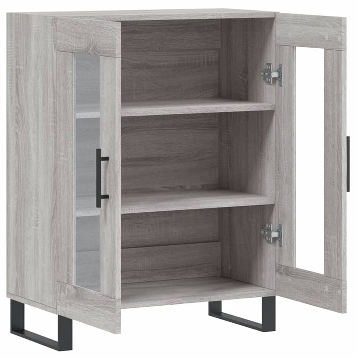 skænk 69,5x34x90 cm konstrueret træ grå sonoma-eg