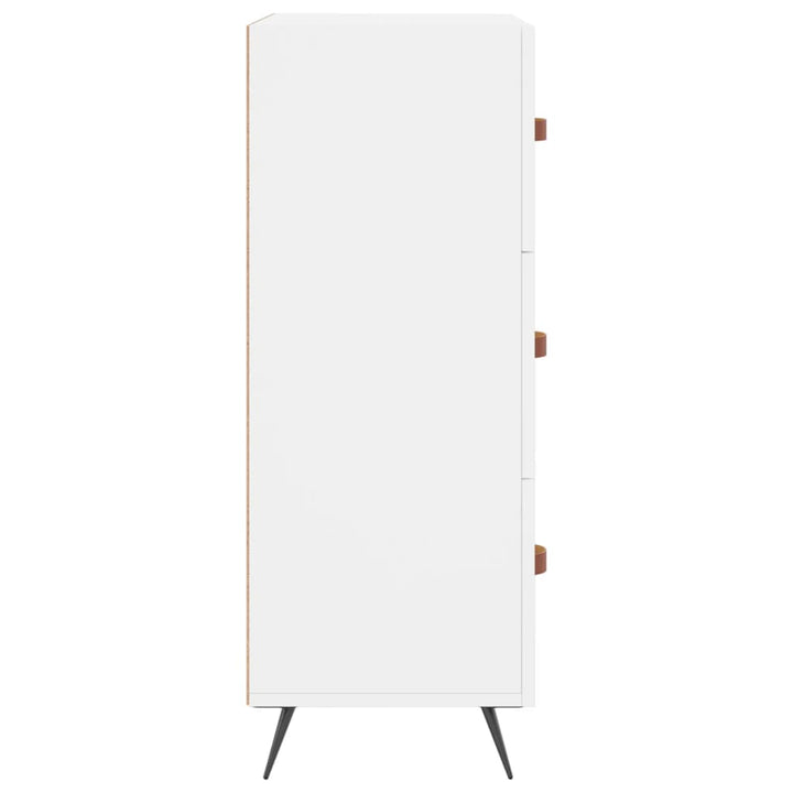 kommode 69,5x34x90 cm konstrueret træ hvid