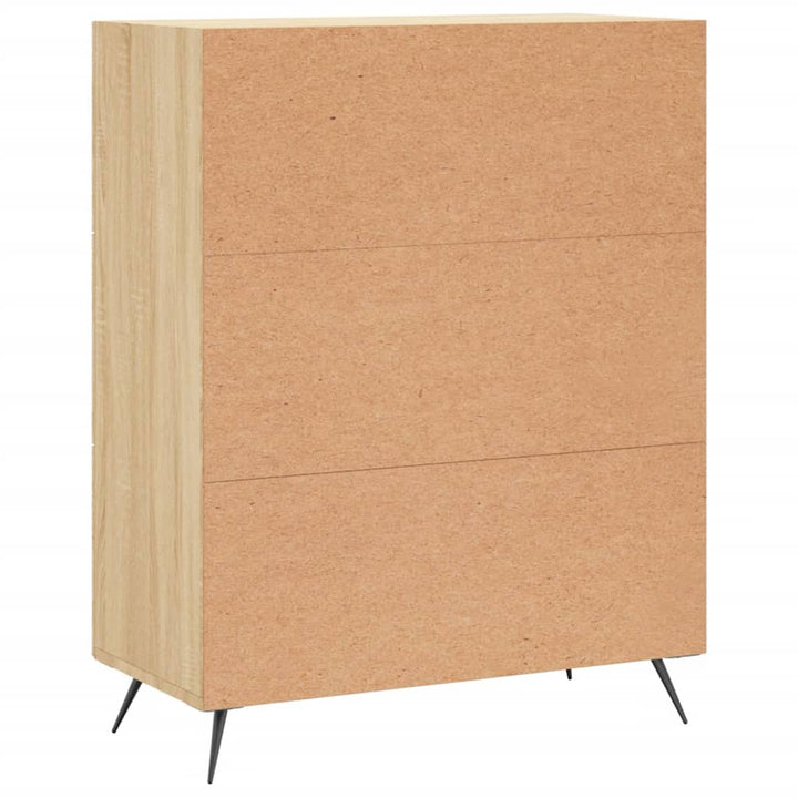 kommode 69,5x34x90 cm konstrueret træ sonoma-eg