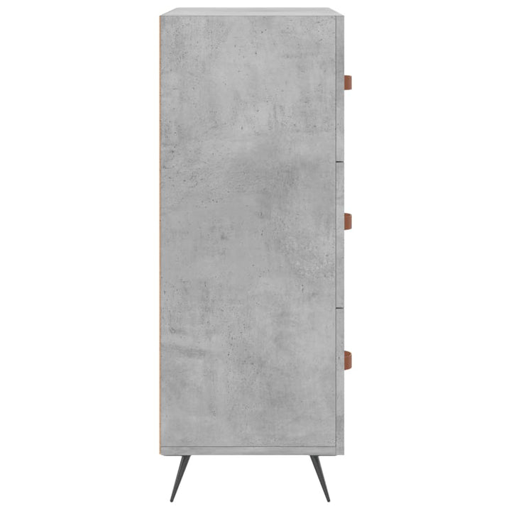 kommode 69,5x34x90 cm konstrueret træ betongrå