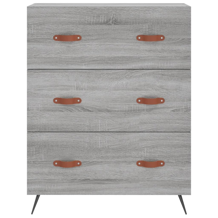 kommode 69,5x34x90 cm konstrueret træ sonoma-eg