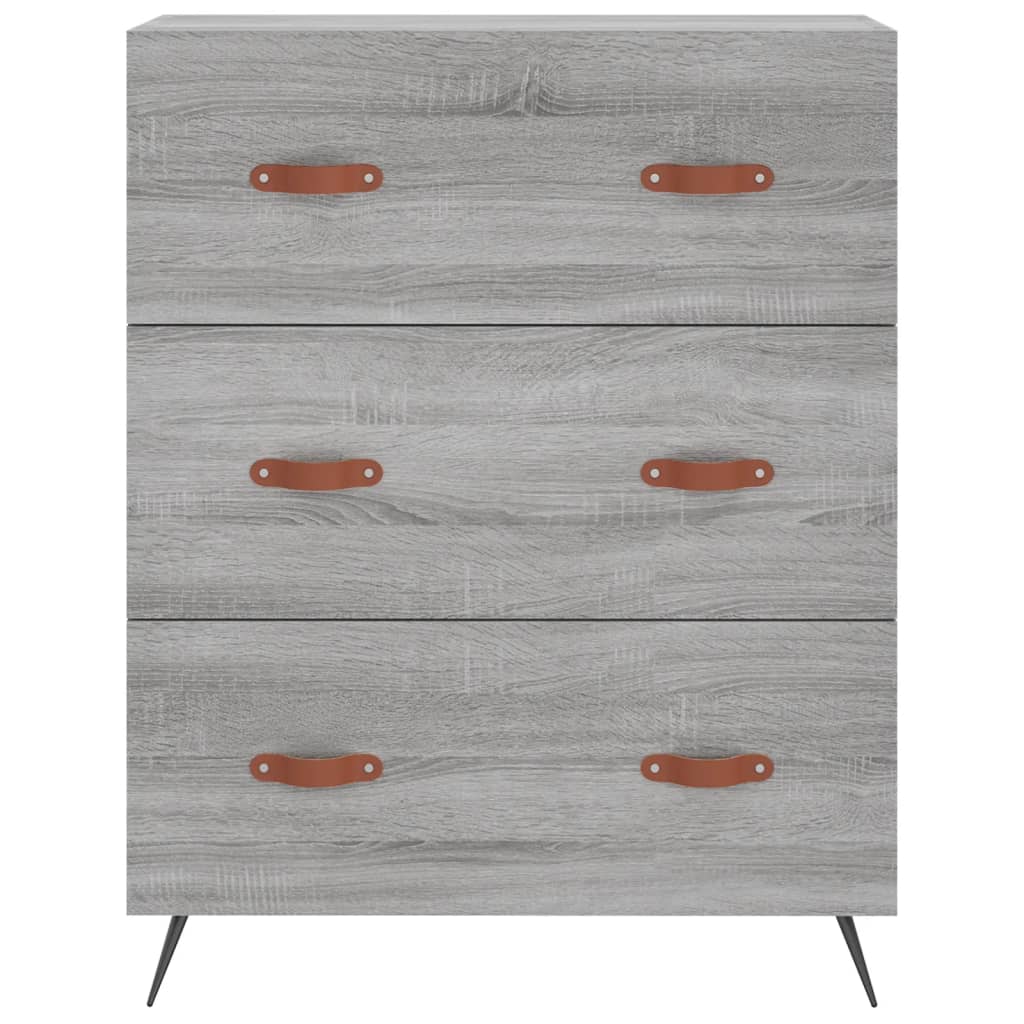 kommode 69,5x34x90 cm konstrueret træ sonoma-eg