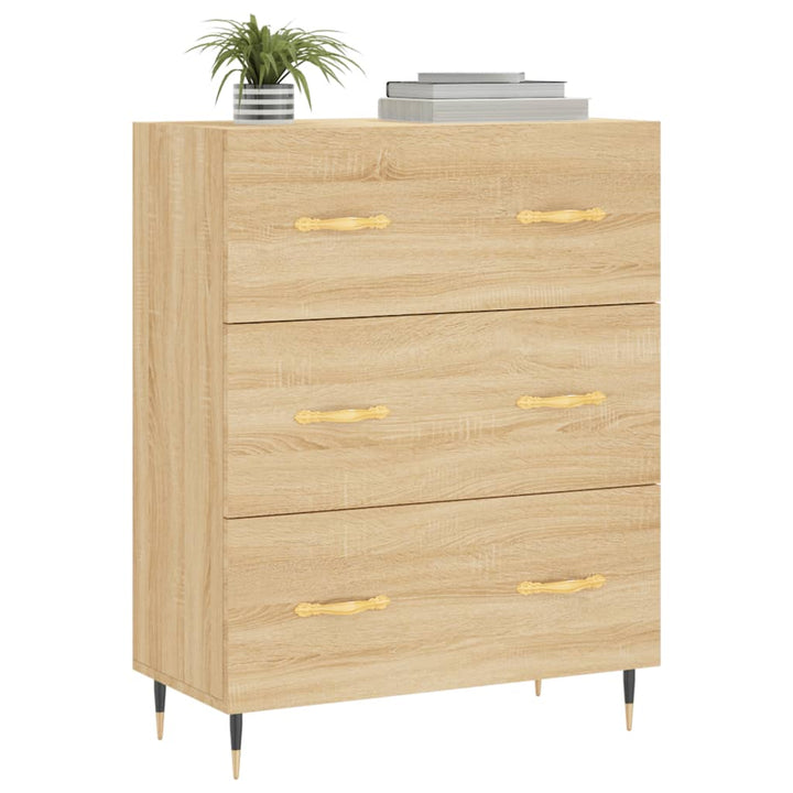 skænk 69,5x34x90 cm konstrueret træ sonoma-eg