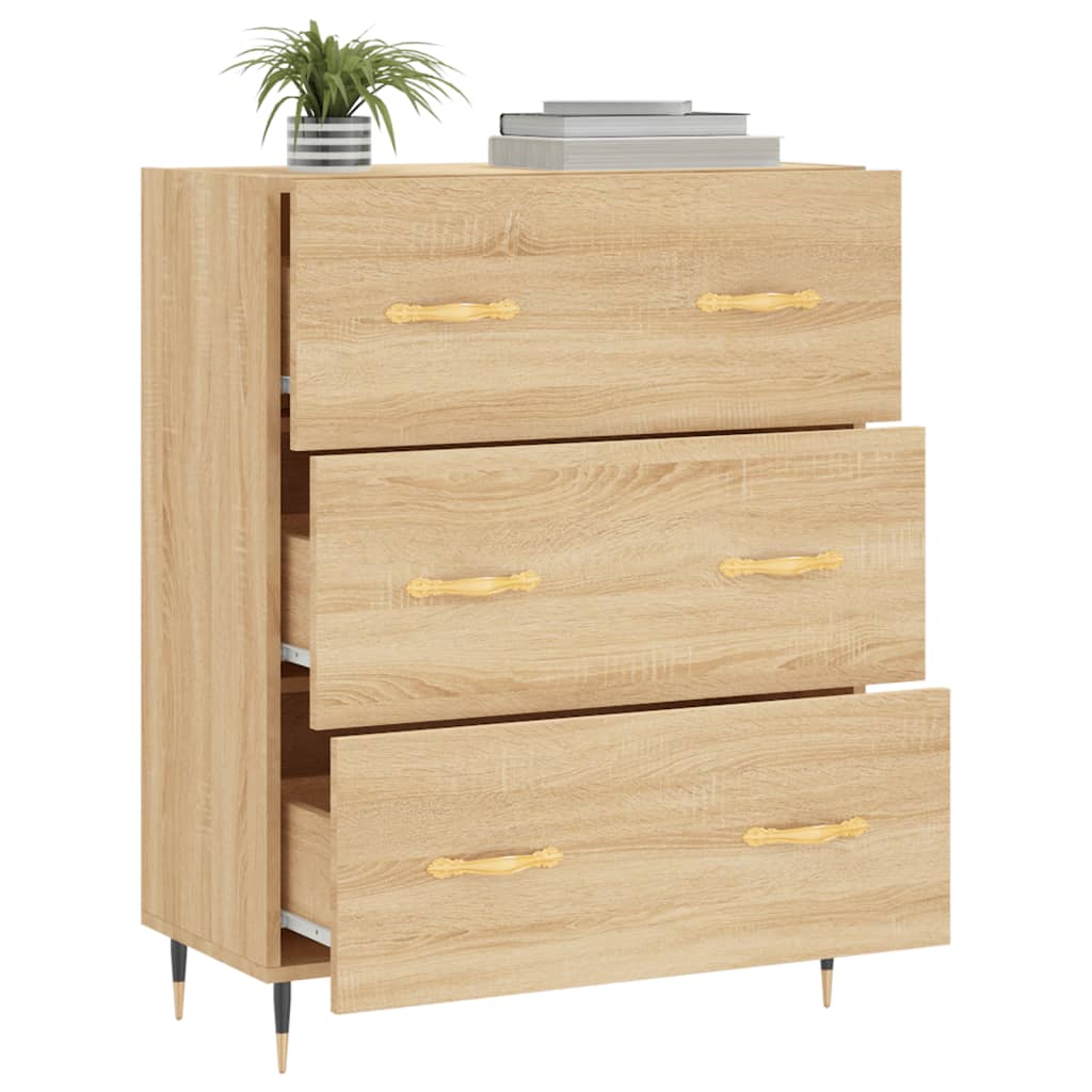 skænk 69,5x34x90 cm konstrueret træ sonoma-eg