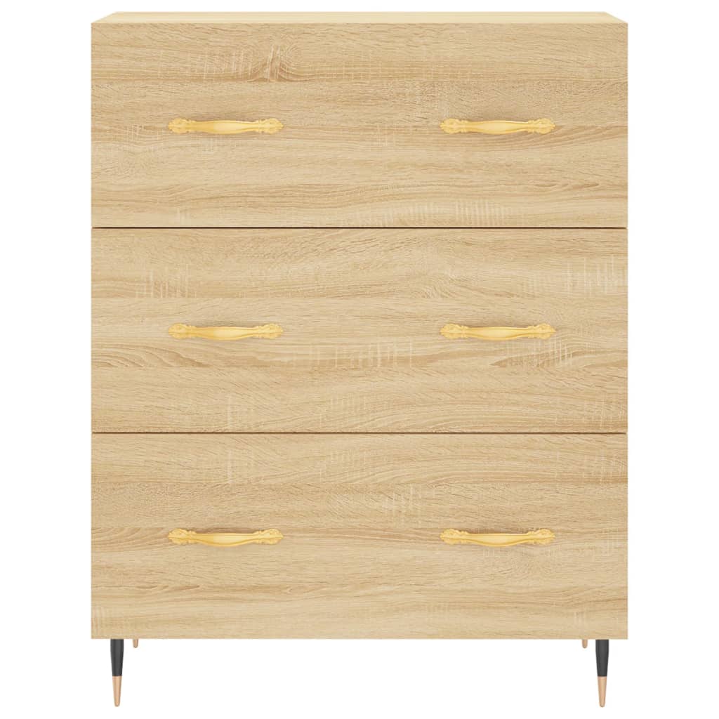 skænk 69,5x34x90 cm konstrueret træ sonoma-eg