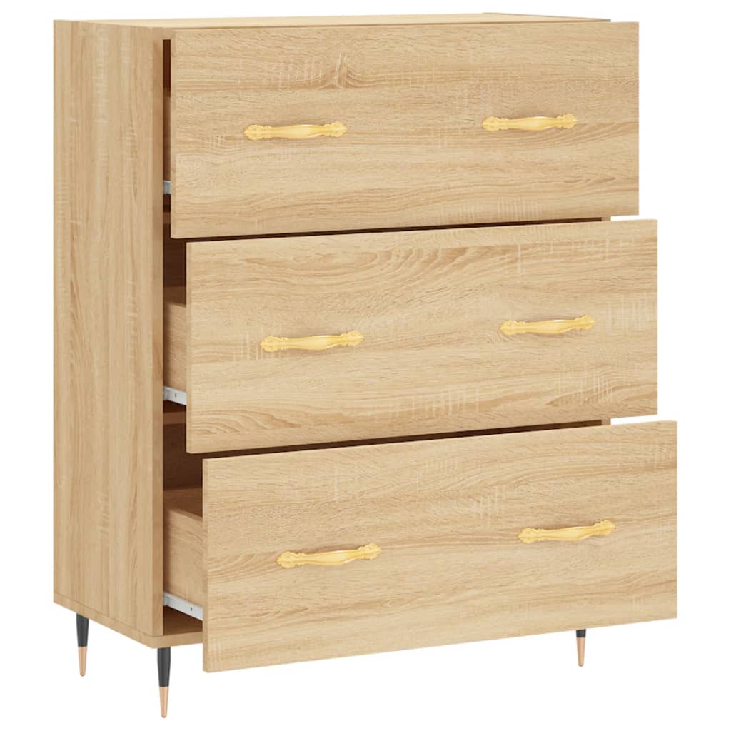 skænk 69,5x34x90 cm konstrueret træ sonoma-eg