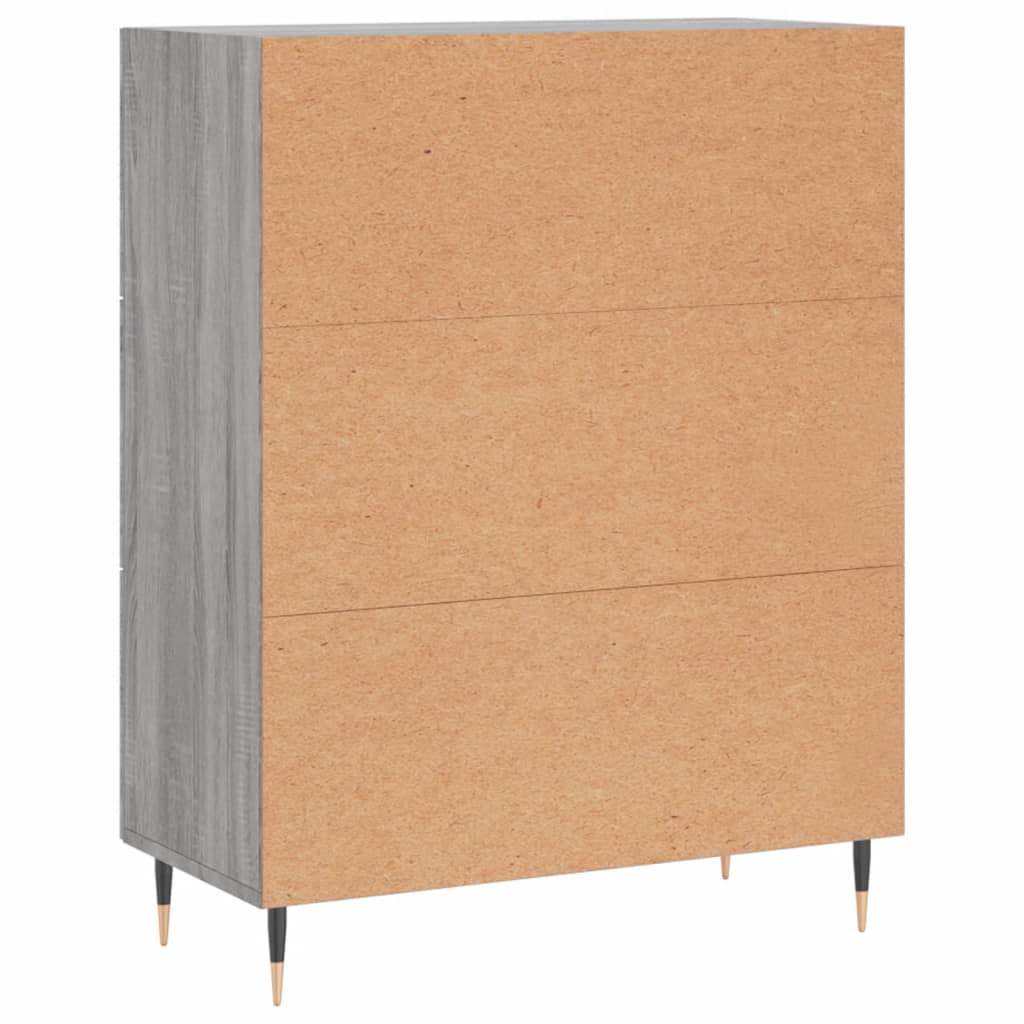 skænk 69,5x34x90 cm konstrueret træ grå sonoma-eg