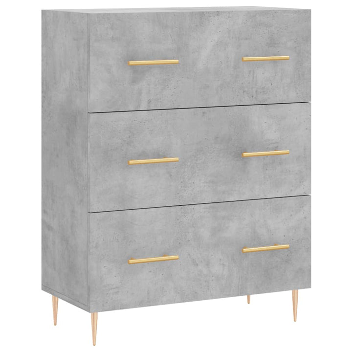 skænk 69,5x34x90 cm konstrueret træ betongrå
