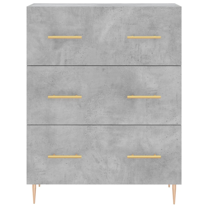 skænk 69,5x34x90 cm konstrueret træ betongrå