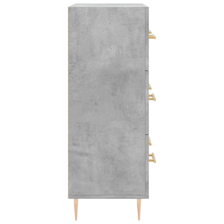 skænk 69,5x34x90 cm konstrueret træ betongrå