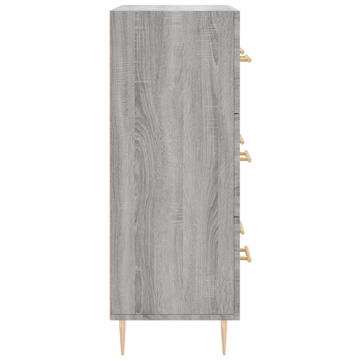 skænk 69,5x34x90 cm konstrueret træ grå sonoma-eg
