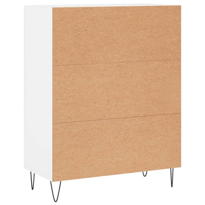 skænk 69,5x34x90 cm konstrueret træ hvid
