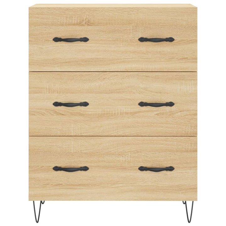 skænk 69,5x34x90 cm konstrueret træ sonoma-eg