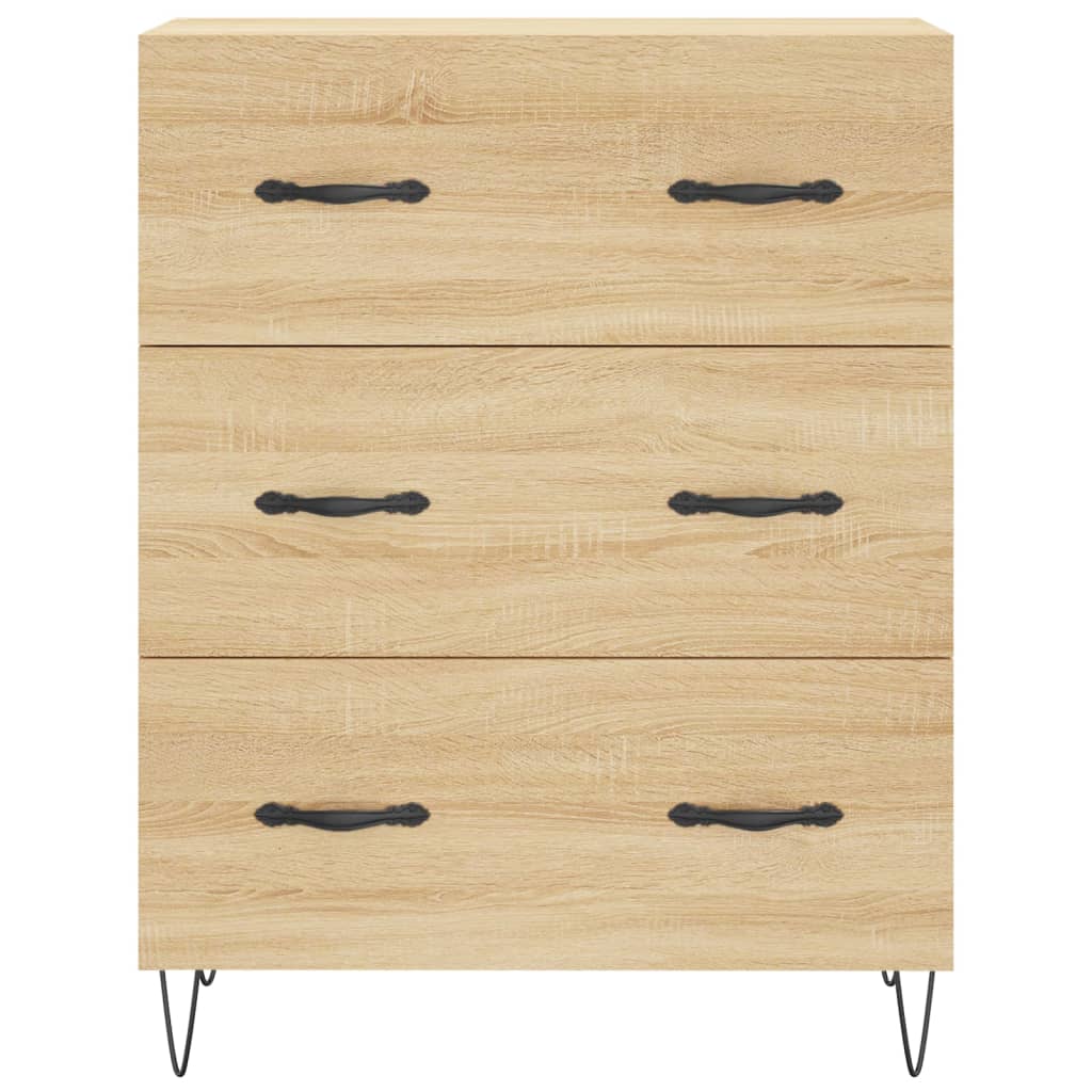 skænk 69,5x34x90 cm konstrueret træ sonoma-eg