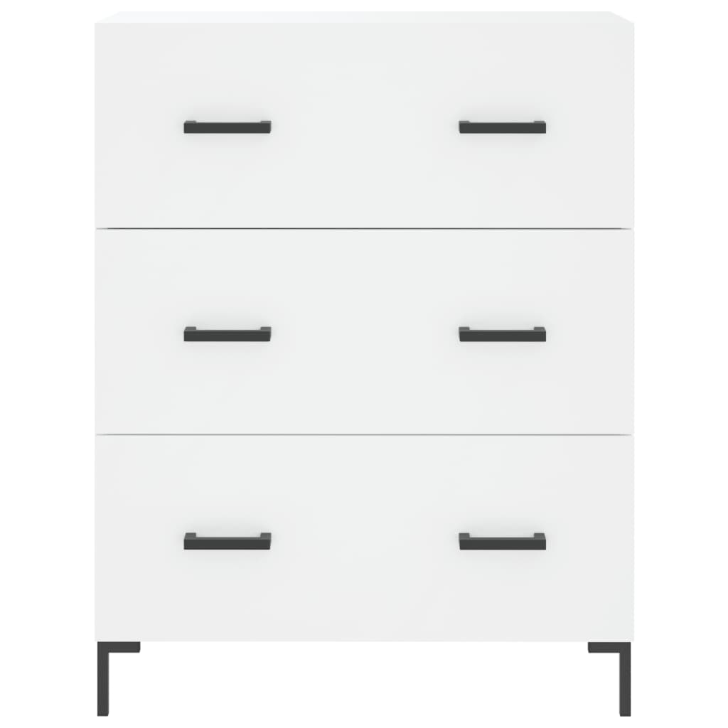 skænk 69,5x34x90 cm konstrueret træ hvid