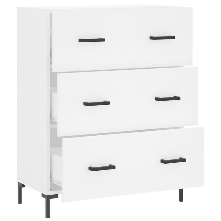 skænk 69,5x34x90 cm konstrueret træ hvid