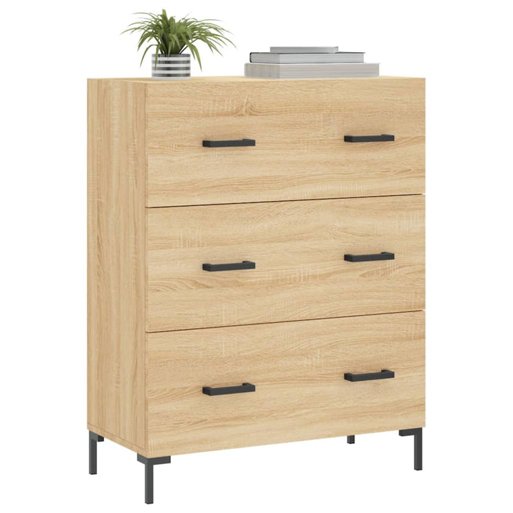 skænk 69,5x34x90 cm konstrueret træ sonoma-eg