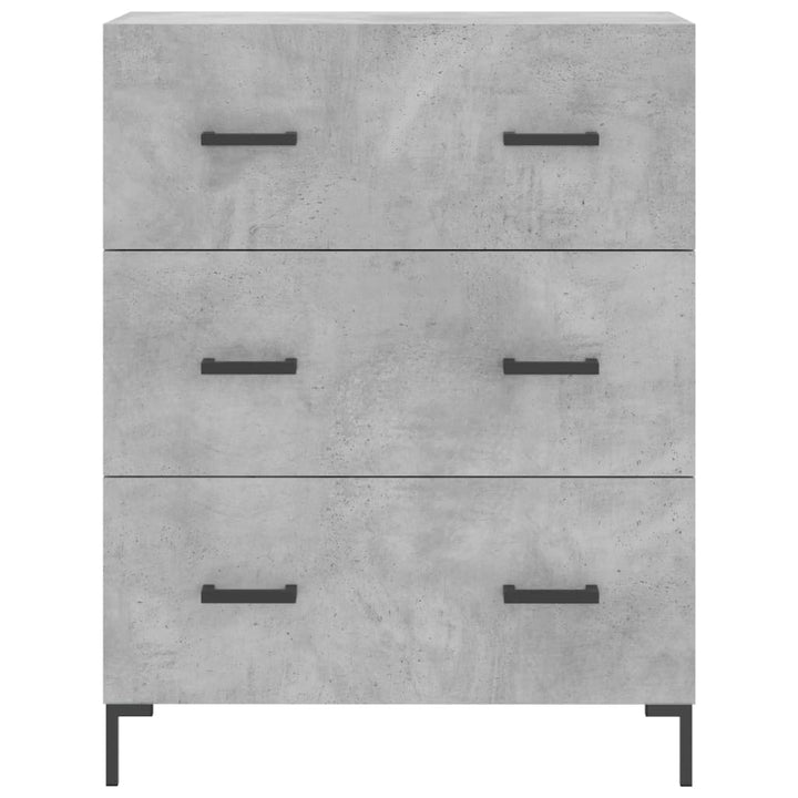skænk 69,5x34x90 cm konstrueret træ betongrå