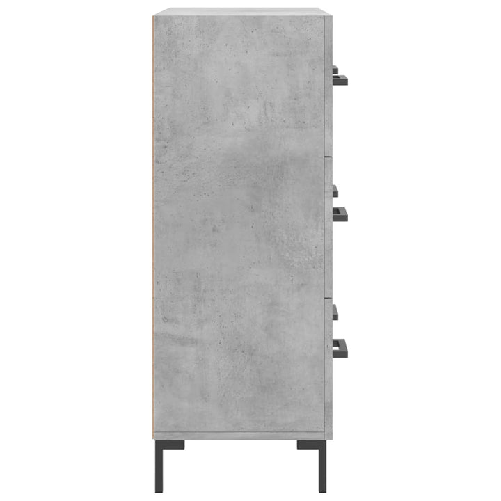 skænk 69,5x34x90 cm konstrueret træ betongrå