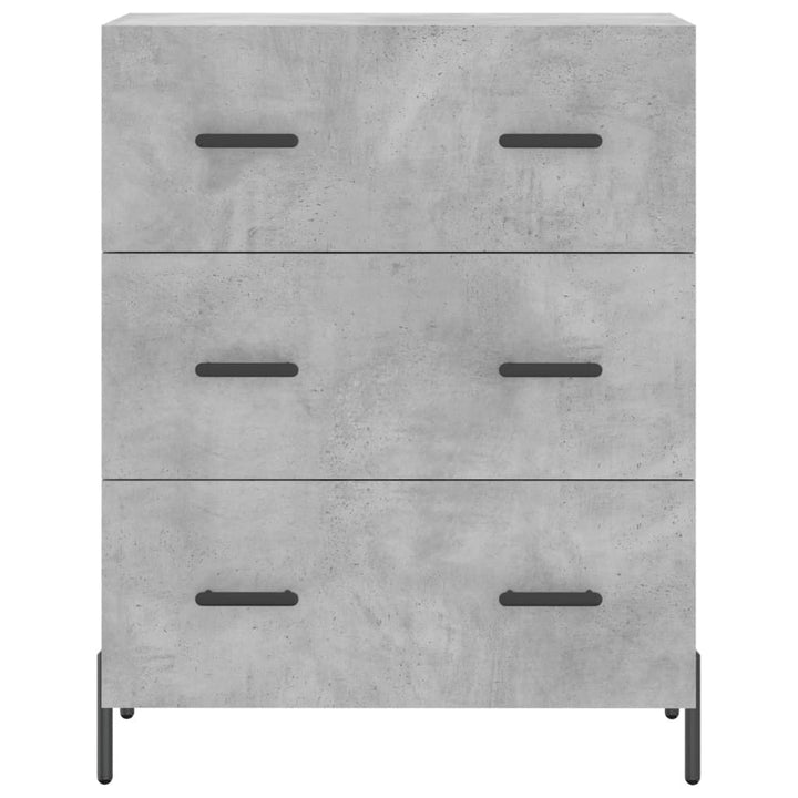 skænk 69,5x34x90 cm konstrueret træ betongrå