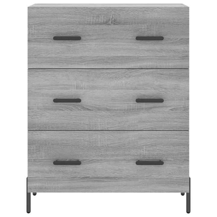 skænk 69,5x34x90 cm konstrueret træ grå sonoma-eg