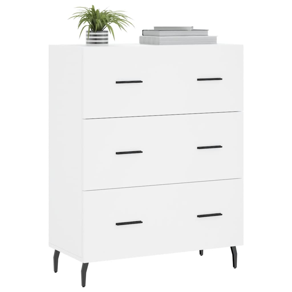 skænk 69,5x34x90 cm konstrueret træ hvid